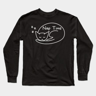 Nap Time. Funny Cat Lover Design. Long Sleeve T-Shirt